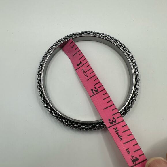 Unbranded Gunmetal Tone Mesh Bangle Bracelet Biker Goth Steampunk Punk - Picture 7 of 11
